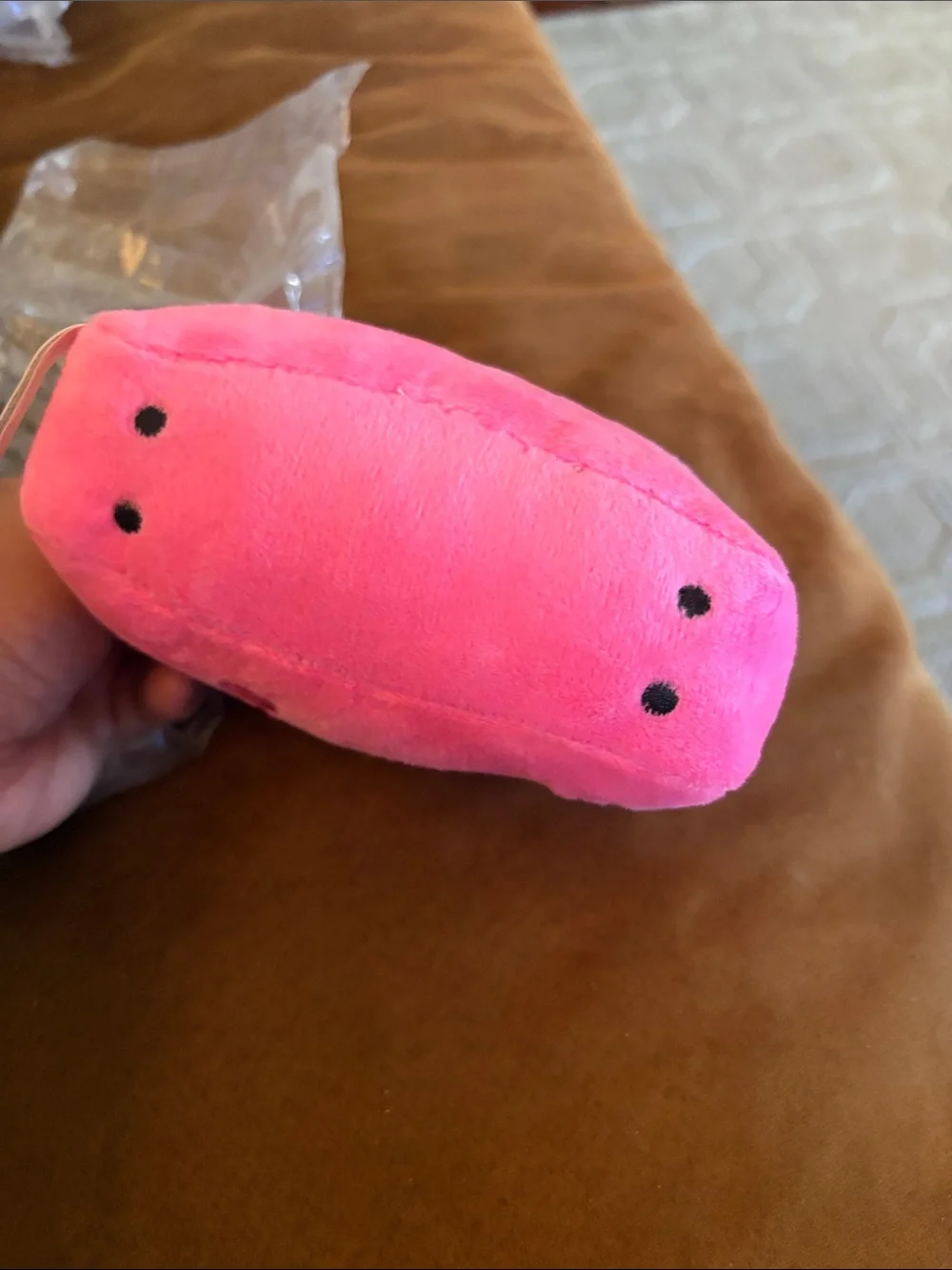 Barbie Pink Plush BARKIN Handbag with Rainbow Bow - Pet toy